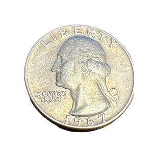 1967 25c Washington Quarter Double Die no Mint Mark